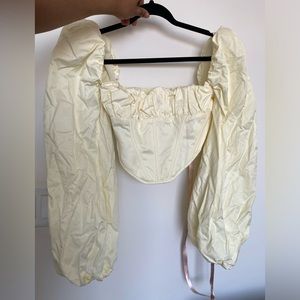 House of CB - Miriam lemon balloon sleeve corset
